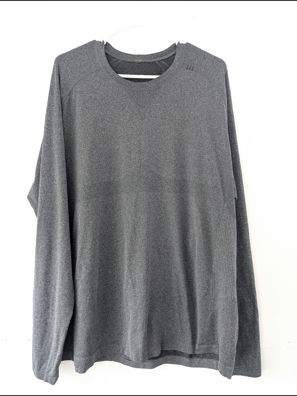 Lululemon Men's Metal Vent Tech Long Sleeve Heathered Grey Gorpcore ~ XXL
